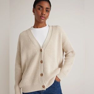 Quince 100% Organic Cotton Oversized Boyfriend Cardigan